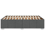 Bed Frame without Mattress Dark Grey Queen Fabric