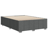 Bed Frame without Mattress Dark Grey Queen Fabric - Rear View