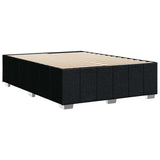 Bed Frame without Mattress Black Queen Fabric - Rear View
