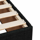 Bed Frame without Mattress Black Queen Fabric - Close-Up Angle