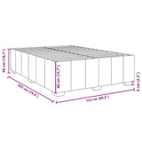 Bed Frame without Mattress Black Queen Fabric