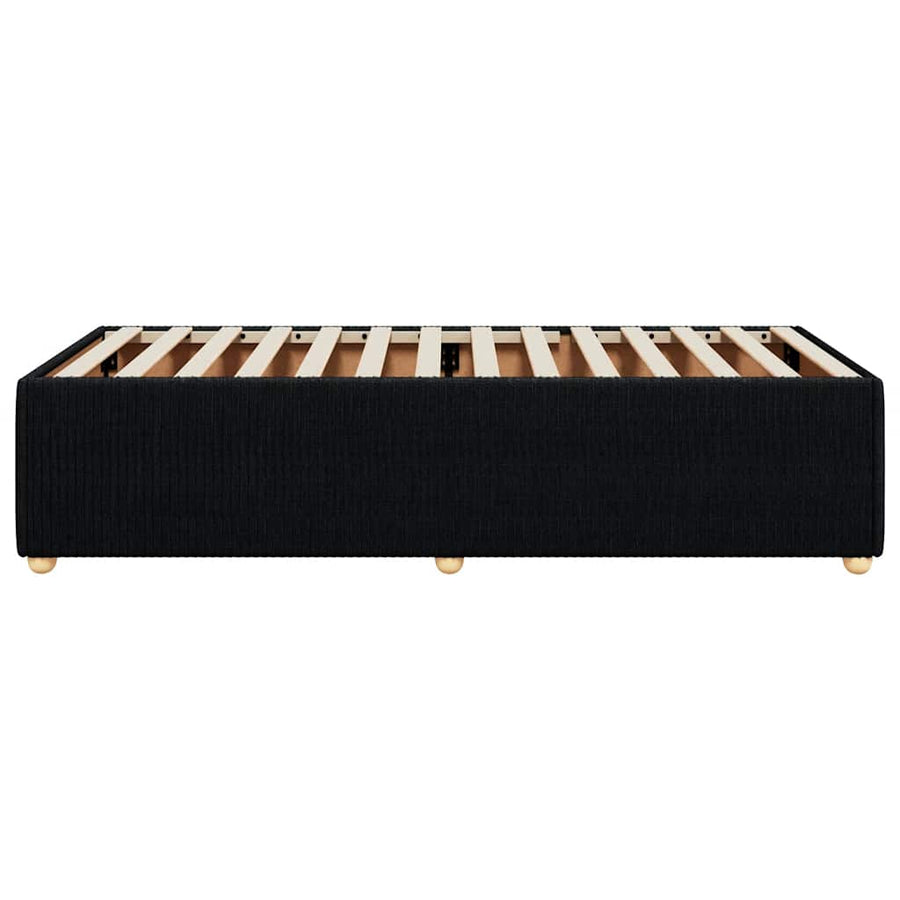 Bed Frame without Mattress Black 90x190 cm Fabric