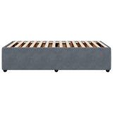 Bed Frame without Mattress Dark Grey 90x190 cm Velvet - 45-Degree Angle