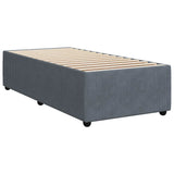 Bed Frame without Mattress Dark Grey 90x190 cm Velvet - Rear View