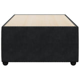 Bed Frame without Mattress Black 90x190 cm Velvet - Top-Down View