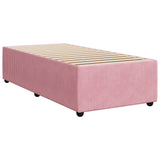 Bed Frame without Mattress Pink 90x190 cm Velvet - Side View