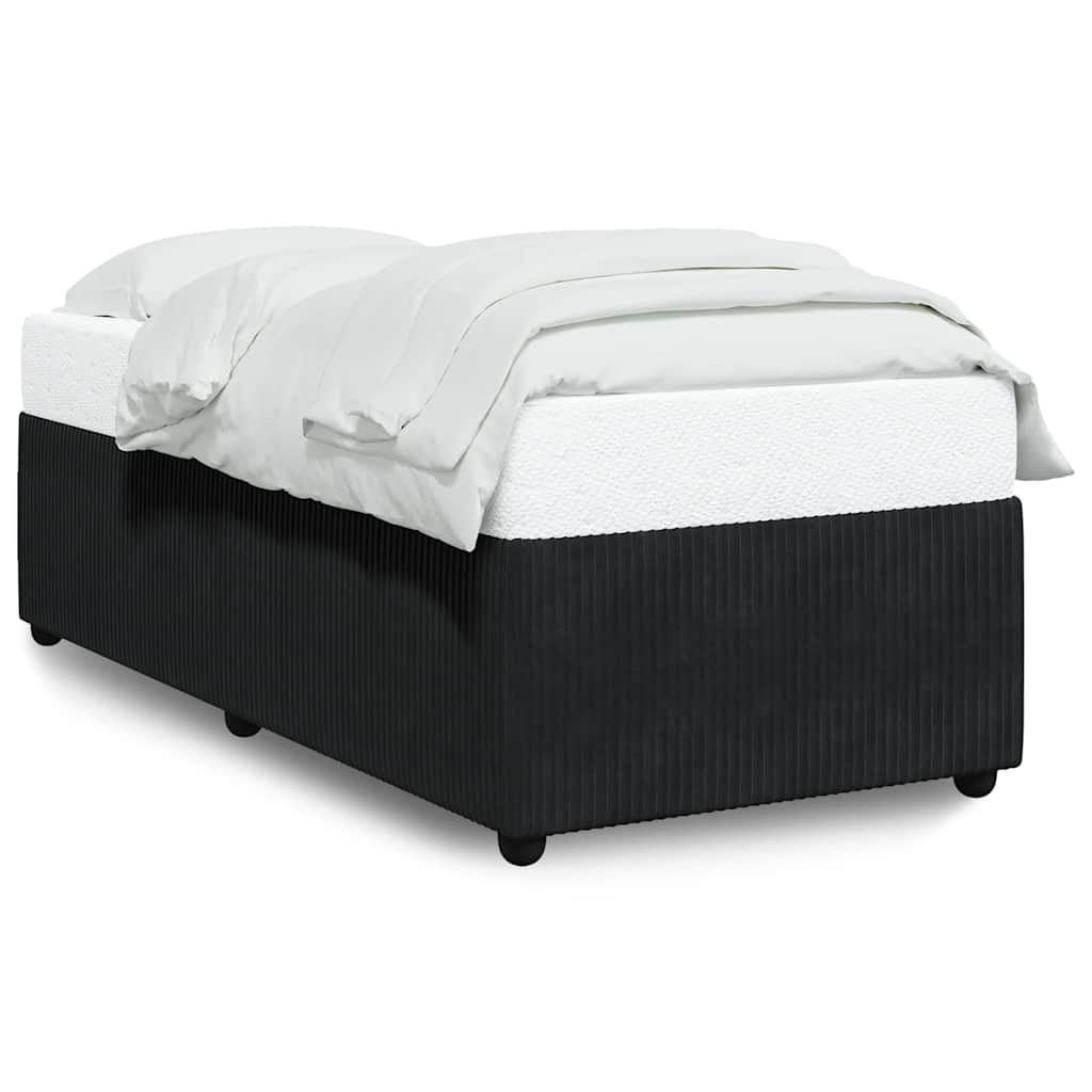 Bed Frame without Mattress Black 100x200 cm Velvet