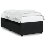Bed Frame without Mattress Black 100x200 cm Velvet