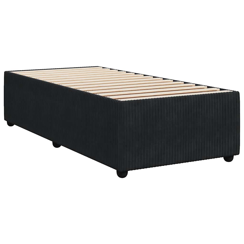 Bed Frame without Mattress Black 100x200 cm Velvet