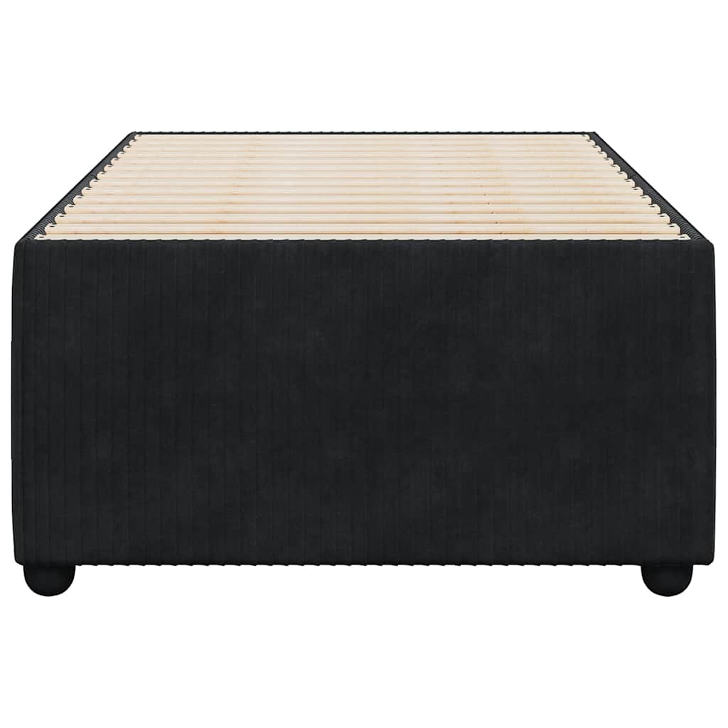 Bed Frame without Mattress Black 100x200 cm Velvet