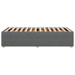 Bed Frame without Mattress Dark Grey 90x190 cm Fabric