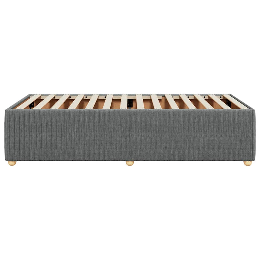 Bed Frame without Mattress Dark Grey 90x190 cm Fabric