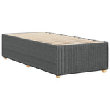 Bed Frame without Mattress Dark Grey 90x190 cm Fabric - Rear View