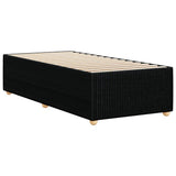 Bed Frame without Mattress Black 90x190 cm Fabric - Rear View