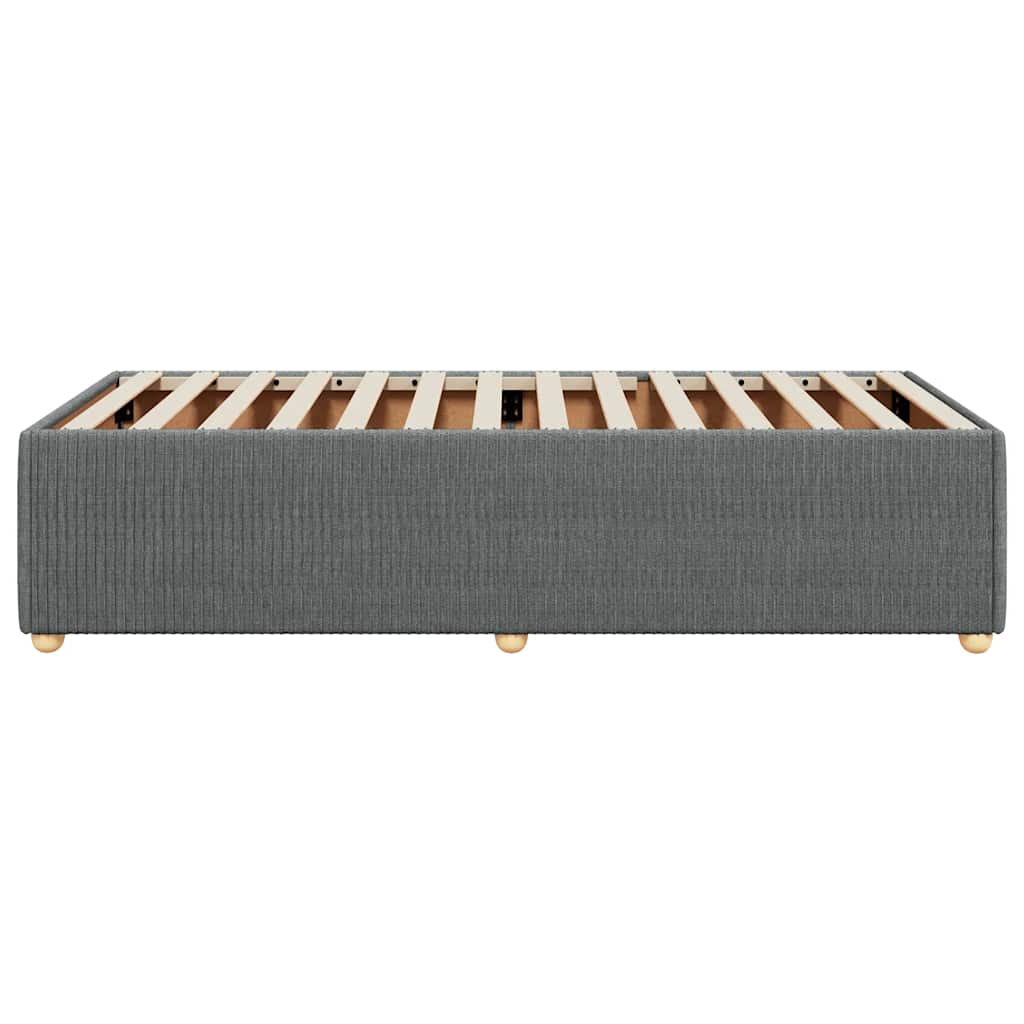 Bed Frame without Mattress Dark Grey King Single Fabric