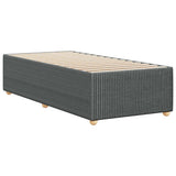 Bed Frame without Mattress Dark Grey King Single Fabric - Rear View