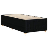 Bed Frame without Mattress Black King Single Fabric - Rear View
