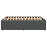 Bed Frame without Mattress Dark Grey Double Fabric