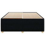 Bed Frame without Mattress Black Double Fabric