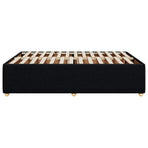 Bed Frame without Mattress Black Double Fabric