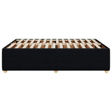 Bed Frame without Mattress Black Double Fabric - 45-Degree Angle
