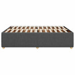 Bed Frame without Mattress Dark Grey Queen Fabric