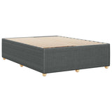 Bed Frame without Mattress Dark Grey Queen Fabric - Rear View