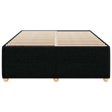 Bed Frame without Mattress Black Queen Fabric