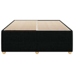 Bed Frame without Mattress Black Queen Fabric