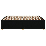 Bed Frame without Mattress Black Queen Fabric