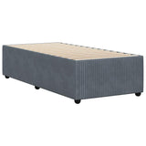 Bed Frame without Mattress Dark Grey 90x190 cm Velvet - Rear View