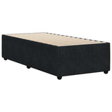 Bed Frame without Mattress Black 90x190 cm Velvet - Rear View