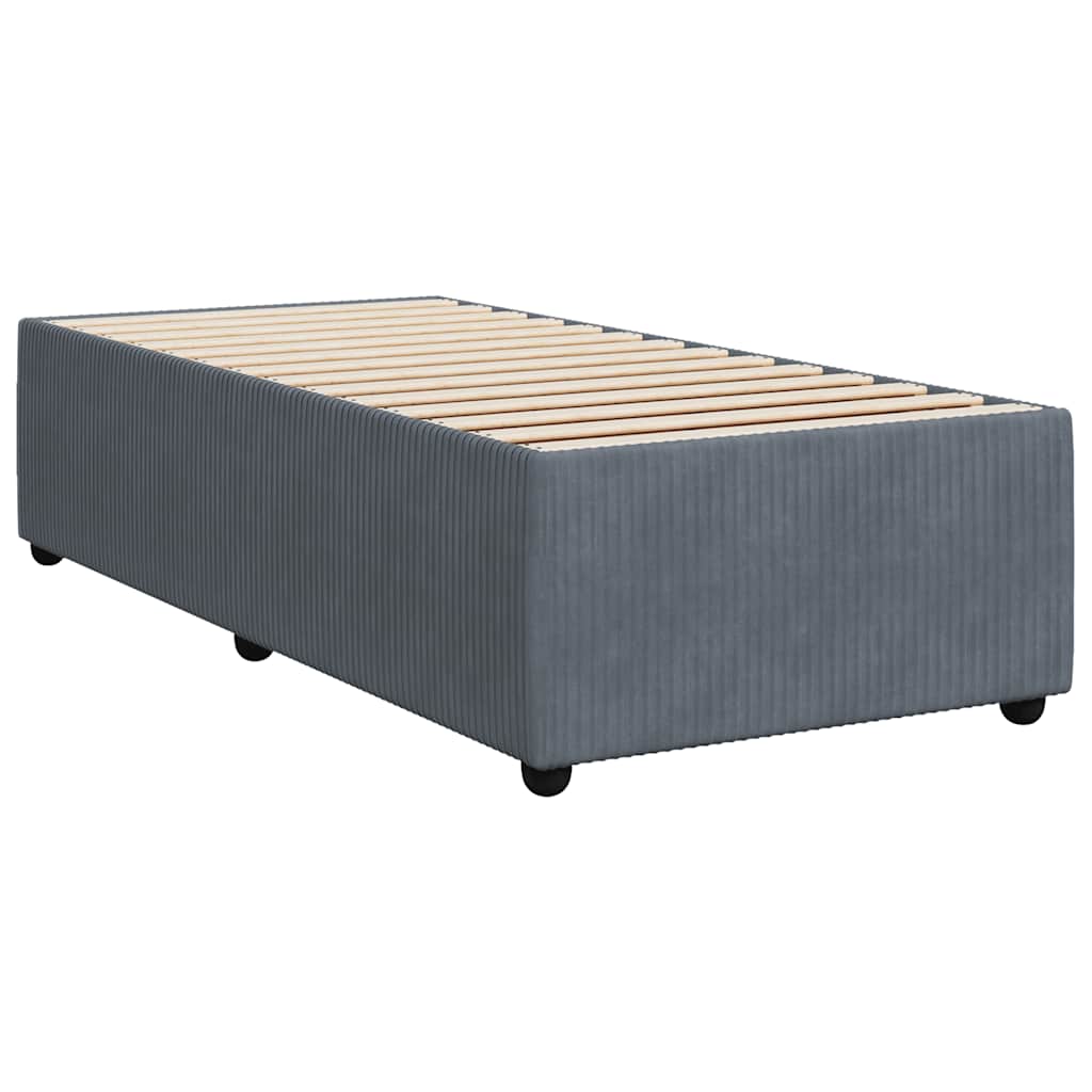 Bed Frame without Mattress Dark Grey King Single Velvet