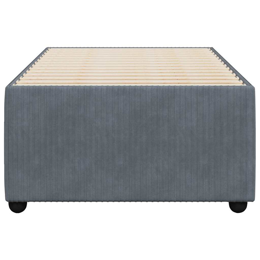 Bed Frame without Mattress Dark Grey King Single Velvet