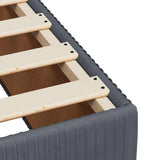 Bed Frame without Mattress Dark Grey King Single Velvet