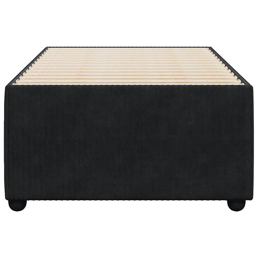 Bed Frame without Mattress Black King Single Velvet