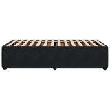 Bed Frame without Mattress Black King Single Velvet - 45-Degree Angle