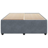 Bed Frame without Mattress Dark Grey Double Velvet