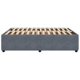 Bed Frame without Mattress Dark Grey Double Velvet - 45-Degree Angle