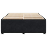 Bed Frame without Mattress Black Double Velvet - Top-Down View