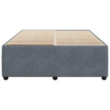 Bed Frame without Mattress Dark Grey Queen Velvet - Top-Down View