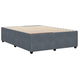 Bed Frame without Mattress Dark Grey Queen Velvet - Rear View