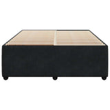 Bed Frame without Mattress Black Queen Velvet