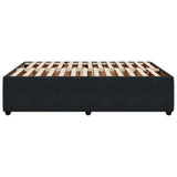Bed Frame without Mattress Black Queen Velvet - 45-Degree Angle