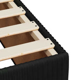 Bed Frame without Mattress Black Queen Velvet - Close-Up Angle