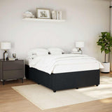 Bed Frame without Mattress Black Queen Velvet