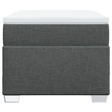 Box Spring Bed with Mattress Dark Grey King Single Fabric - Top-Down View