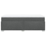 Box Spring Bed with Mattress Dark Grey King Single Fabric - Low Angle