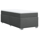 Box Spring Bed with Mattress Dark Grey King Single Fabric - Extra Image