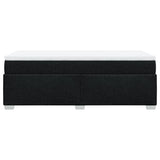 Box Spring Bed with Mattress Black King Single Fabric
